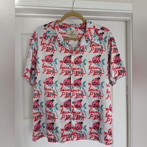 Fashion Brand Company I love PDA Valentines Button top silky